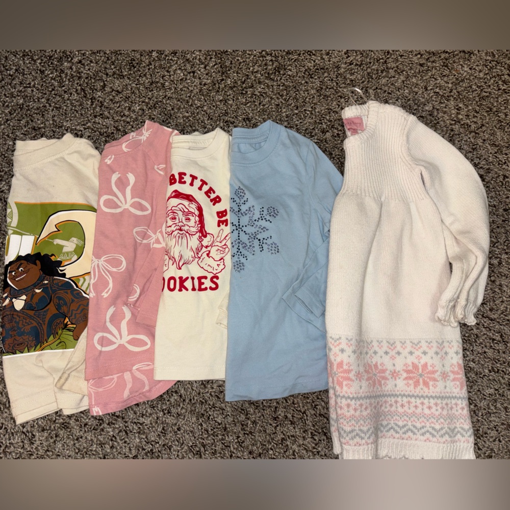 Girls Mixed Tops Bundle - Pastel Pink, Light Blue, Cream & White